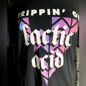 World Runners Lactic Acid Black T-shirt Size L